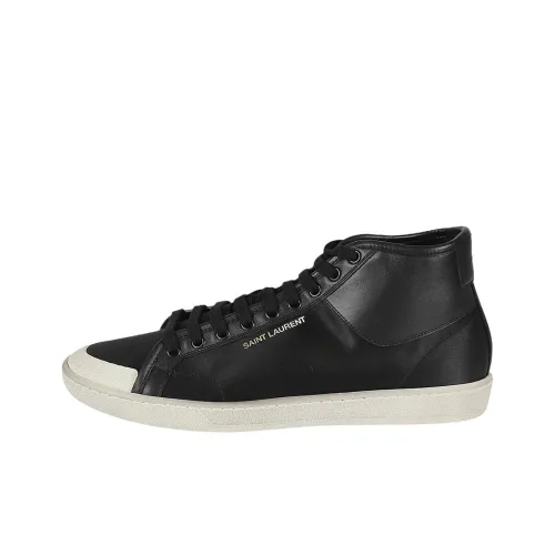 SAINT LAURENT Высокие кроссовки для скейтбординга Мужские Черные