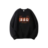 Черный свитшот с круглым вырезом (на флисовой подкладке) - Bat, английский язык