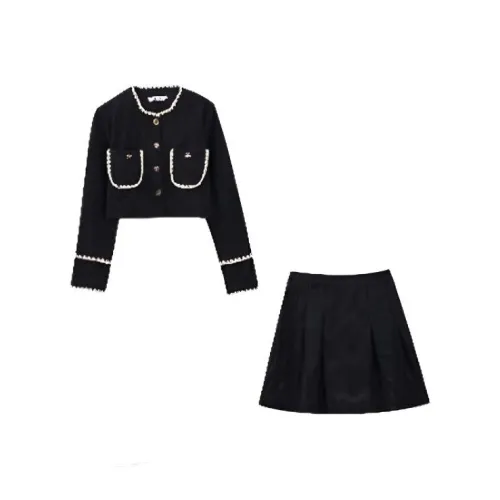 INCO VIBE Черный Двухкомпонентный Комплект Женские Юбка и Топ