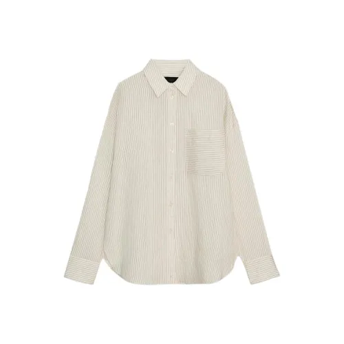 ZARA ZW Series Белые Черные Женские Рубашки