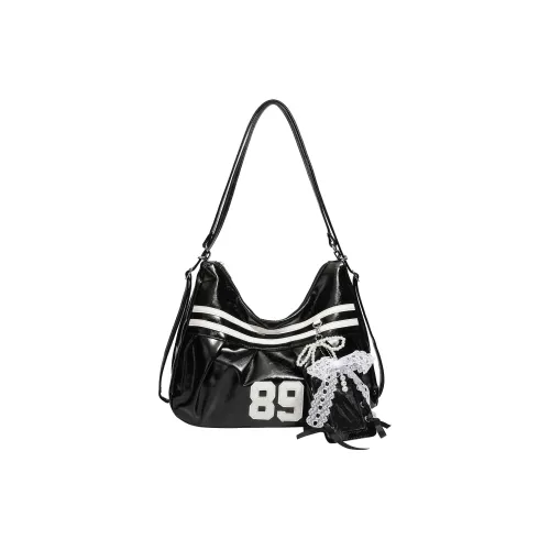 NX DOUGHNUT ПУ (полиуретан) Сумка через плечо Женская Черная