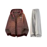 Комплект одежды (Красный топ + Серые штаны)