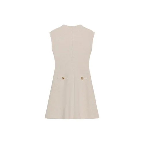 ZARA Песочный Зебровый принт Женские Платья без рукавов