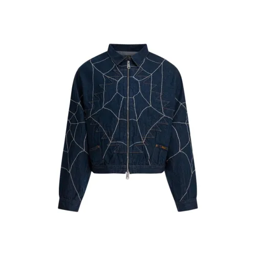 Капитал Синий Мужской Джинсовые Куртки