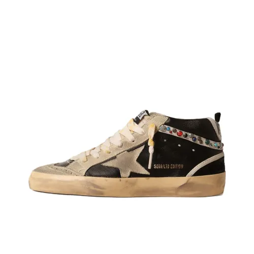 Golden Goose Mid Star MID Топ Кроссовки для скейтбординга Женские Черный Эффект состаривания
