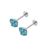 Многоцветные серьги-гвоздики Story (Морской синий)