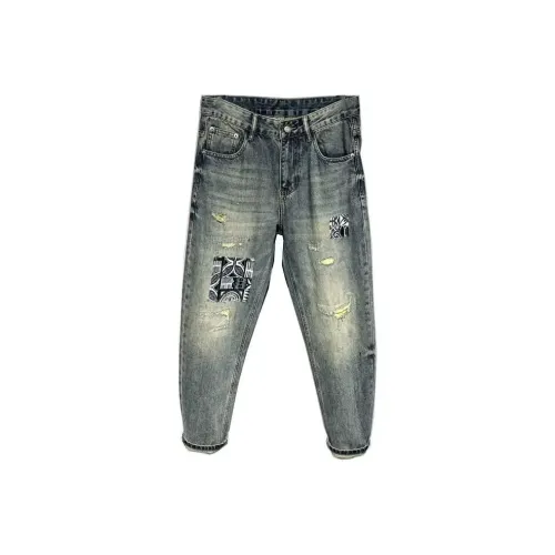 PLQV Светло-синие мужские джинсы