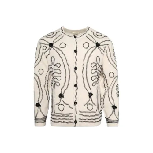 BODE Зимний Сад Кардиган Крем Кашемир Свитер Мужской