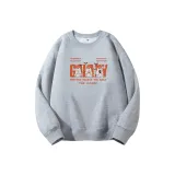 Светло-серый свитшот с круглым вырезом (тонкий) - с принтом "Крыло летучей мыши"