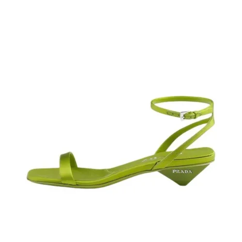 PRADA One Ремешок Сандалии 3,5 см Женские Зеленые