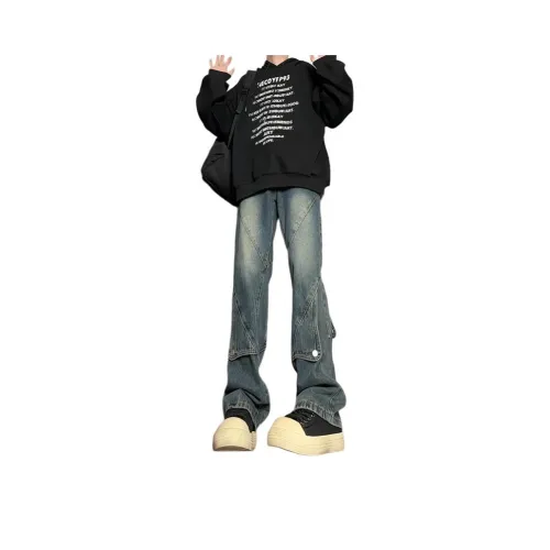 TUOFEI Blue Unisex Jeans TUOFEI Синий Унисекс Джинсы