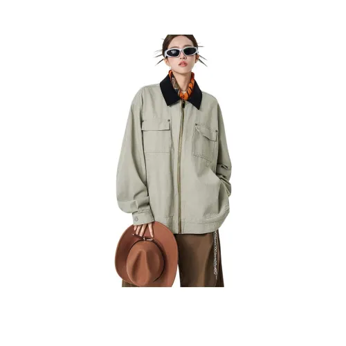 TUOFEI Светло-серый унисекс куртки