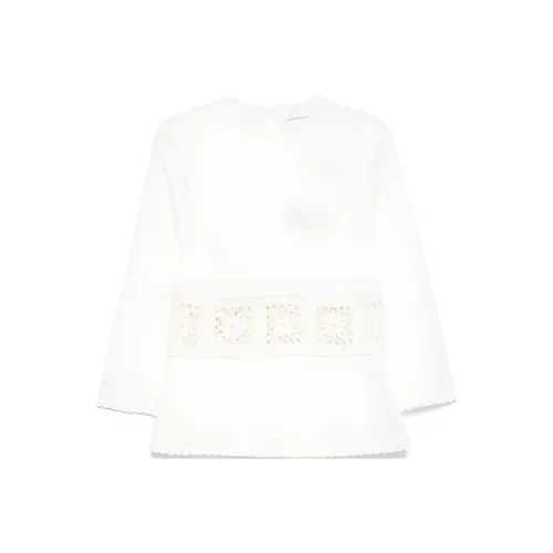 Zimmermann SS25 Шифон Рубашка Женская Светлый Бежевый