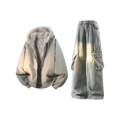 ZIRUNGE Хлопковый пуховик Комплекты одежды Унисекс