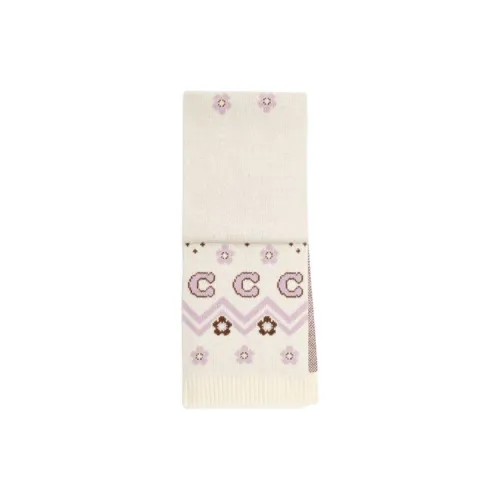 COACH Шерпа Вязаные Шарфы Женские Меловый Разноцветный