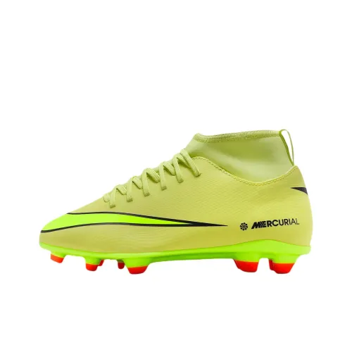 Nike Mercurial Superfly 10 High Топ Детские футбольные бутсы Зеленый Подростки