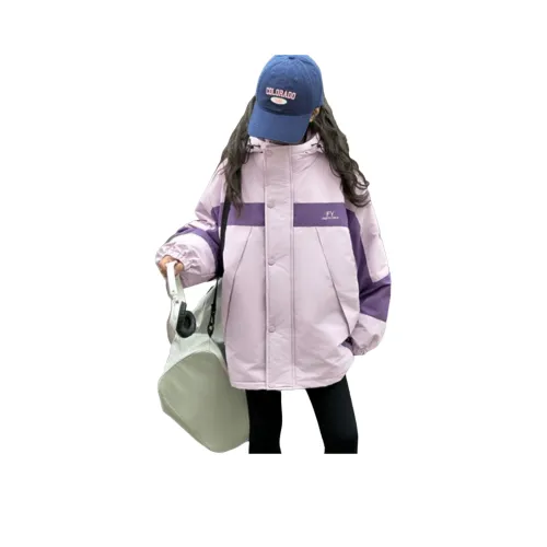 ZHIO Фиолетовый С подарками Флис Подкладка+Пальто Женская внешняя одежда Wear