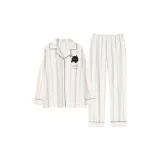 Синий полосатый комплект одежды для кошек