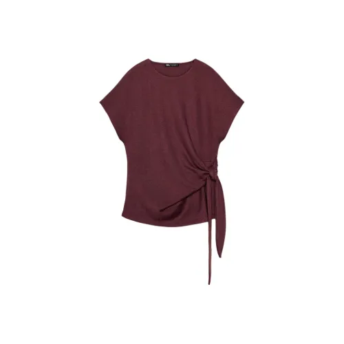 ZARA Коньячный цвет Женский трикотаж