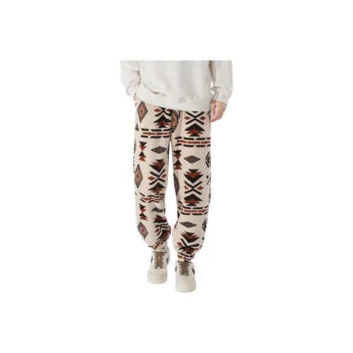 APBM Бежевый Абрикос Унисекс Хлопок Брюки