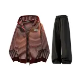 Комплект одежды (Красный топ + Черные штаны)