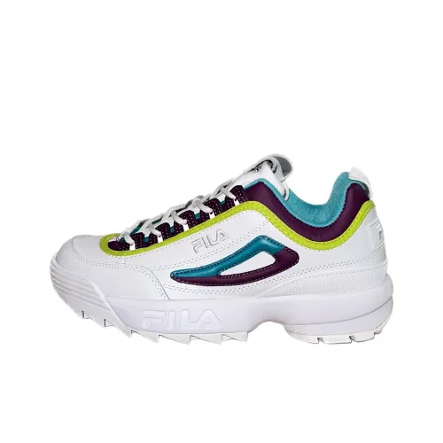 FILA Disruptor 2 массивные кроссовки мужские белые фиолетовые