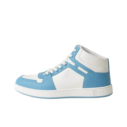 HERMES Inject High Топ Скейтборд Кроссовки Мужские Белый Синий