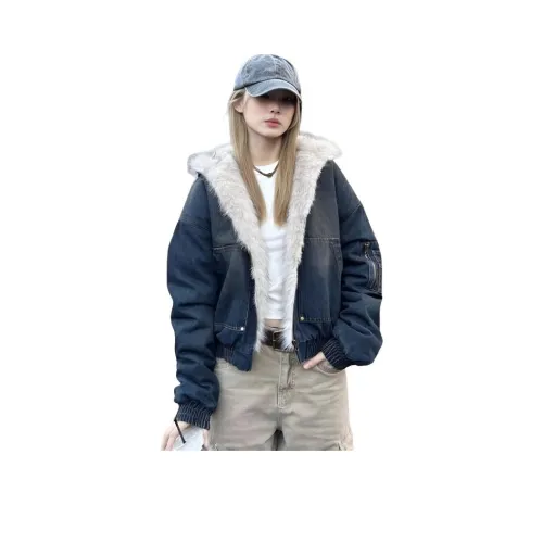 GENT LORE Винтажный синий унисекс пуховики