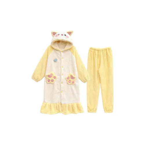 Daiyindie Осенний Зимний Халат для сна Женские Утолщенный Флис с флисовой подкладкой Термический Коралловый флис