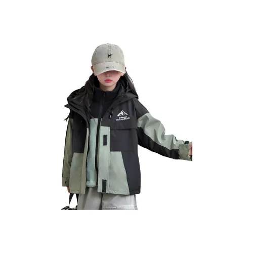 ZHIO Зеленый С подарками Флис Линейка+Пальто Kids Туристическая одежда