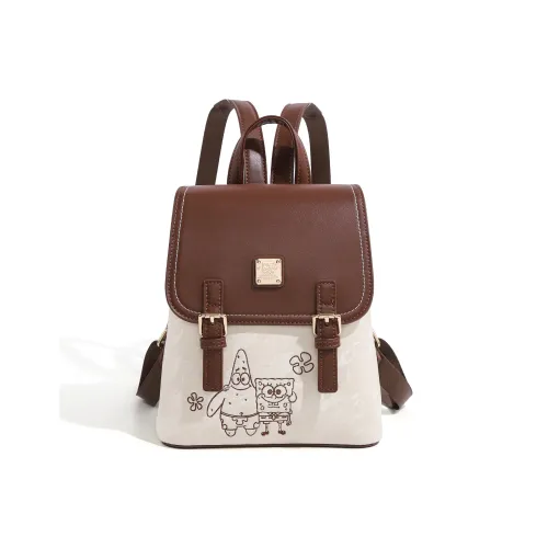 SPONGEBOB SQUAREPANTS ПУ (полиуретан) Рюкзак Стандартный Женский Коричневый