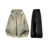 Комплект (абрикосовый топ+черные брюки)