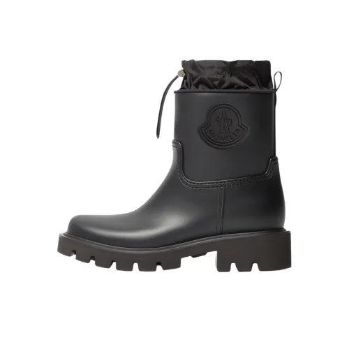 MONCLER Kicktream Водонепроницаемые Резиновые сапоги Женские Черные