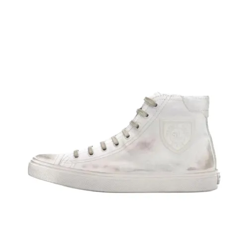 SAINT LAURENT Высокие кроссовки для скейтбординга женские белые