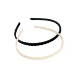 Минималистский стиль, ткань, вязаный ободок, белый + черный