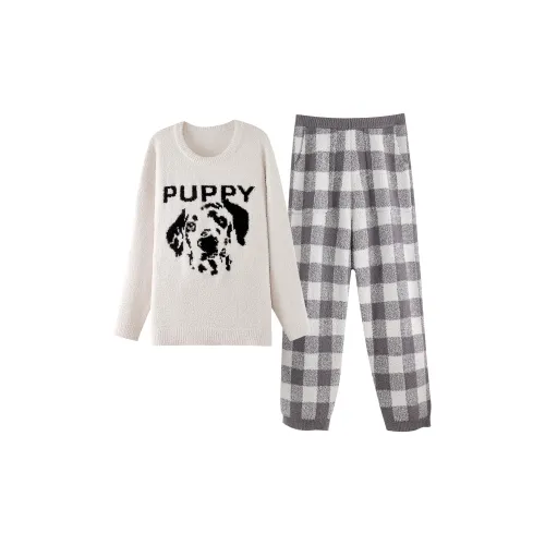 Qin Jing Пижамный комплект Мужской Светло-Серый