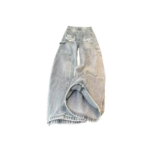 BIXING Светло-синие унисекс джинсы