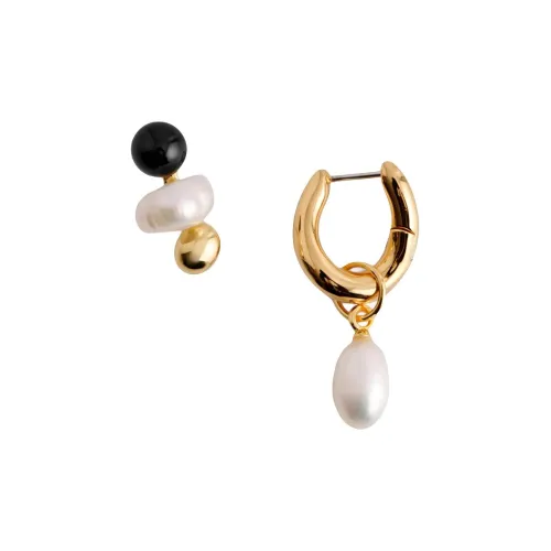 Серьги COS с пресноводным жемчугом женские золотые
