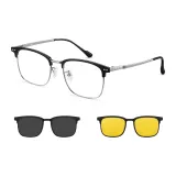 Черная металлическая оправа с серыми линзами + ночное видение