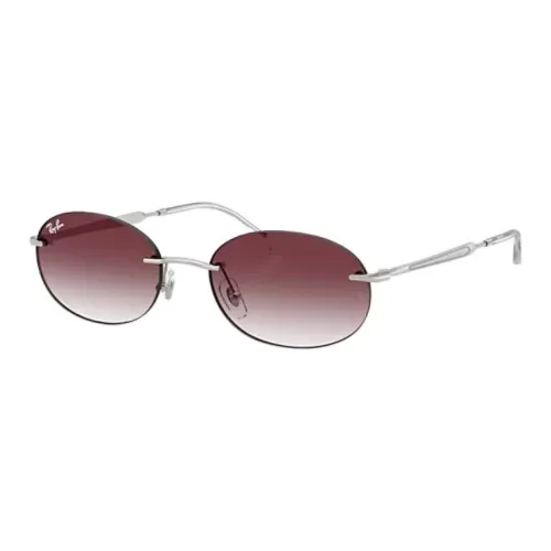 RayBan Металл OVAL SUNGLASSES Унисекс Полированный Серебряный