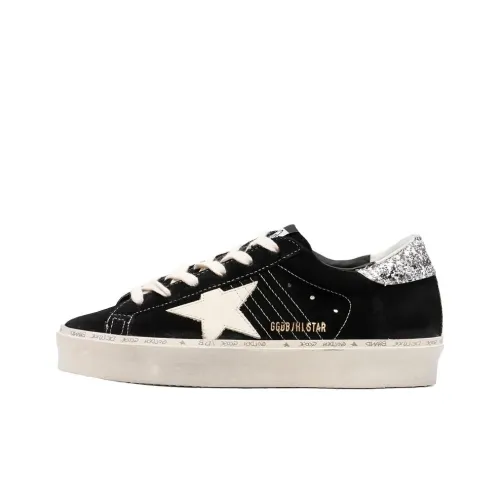 Golden Goose Hi Star Low Топ Скейтборд Кроссовки Женские Черный Белый Потертый
