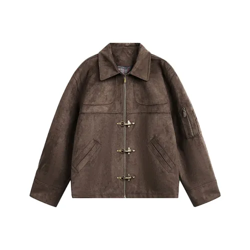 QEWBG Коричневый [Old Money Текстура] Унисекс Куртки