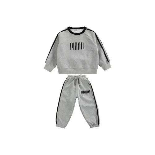 ZHIO Серый комплект Kids Повседневная спортивная одежда