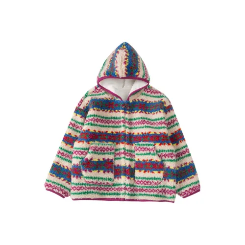 Mu Qingqing Rainbow Stripes Kids Woolen Coat Mu Qingqing Радужный Полосы Kids Шерстяное Пальто