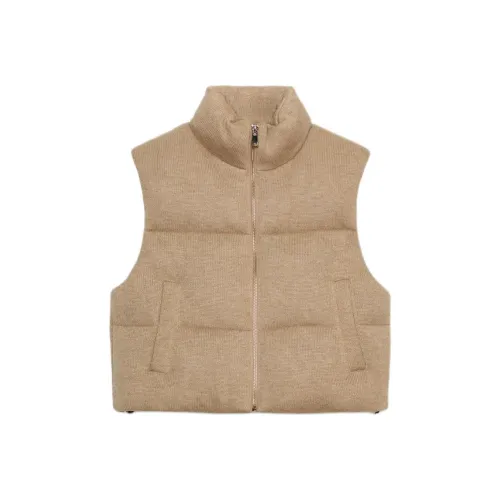 ZARA Коричневый Женский жилет