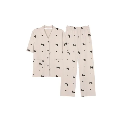 Floating Light Islands Пижама Комплект Женский Светло-Желтый