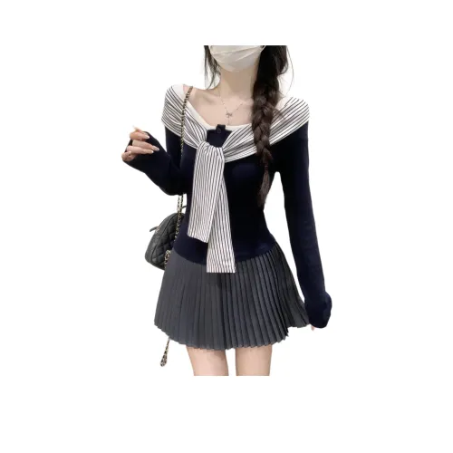 LANGQING Темно-синий с A Бесплатно Бренд Значок Женские T Рубашки