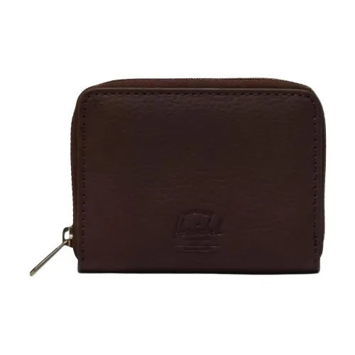 Herschel Litchi Grain Artificial Leather Wallet Unisex Coffee