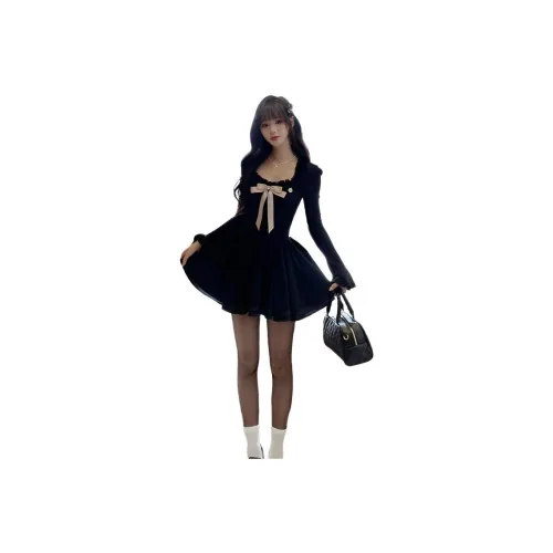 PZHK Длинное платье с длинными рукавами женское