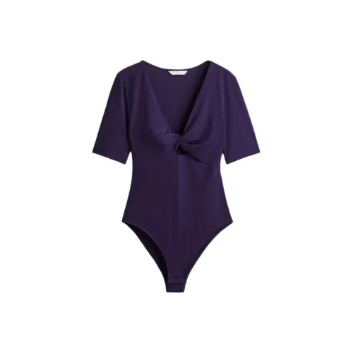 H M Темно-фиолетовый женский боди